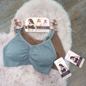 UNDER CONTROL Super Soft & Smooth Nursing Bra 2 Pack ~ NWT